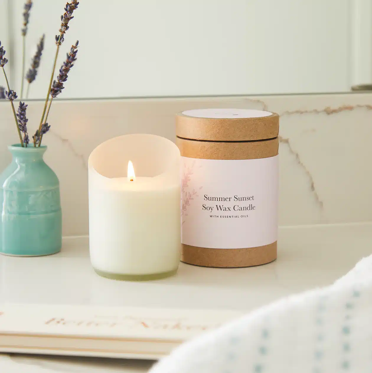 100% Pure Summer Sunset Soy Wax Candle review