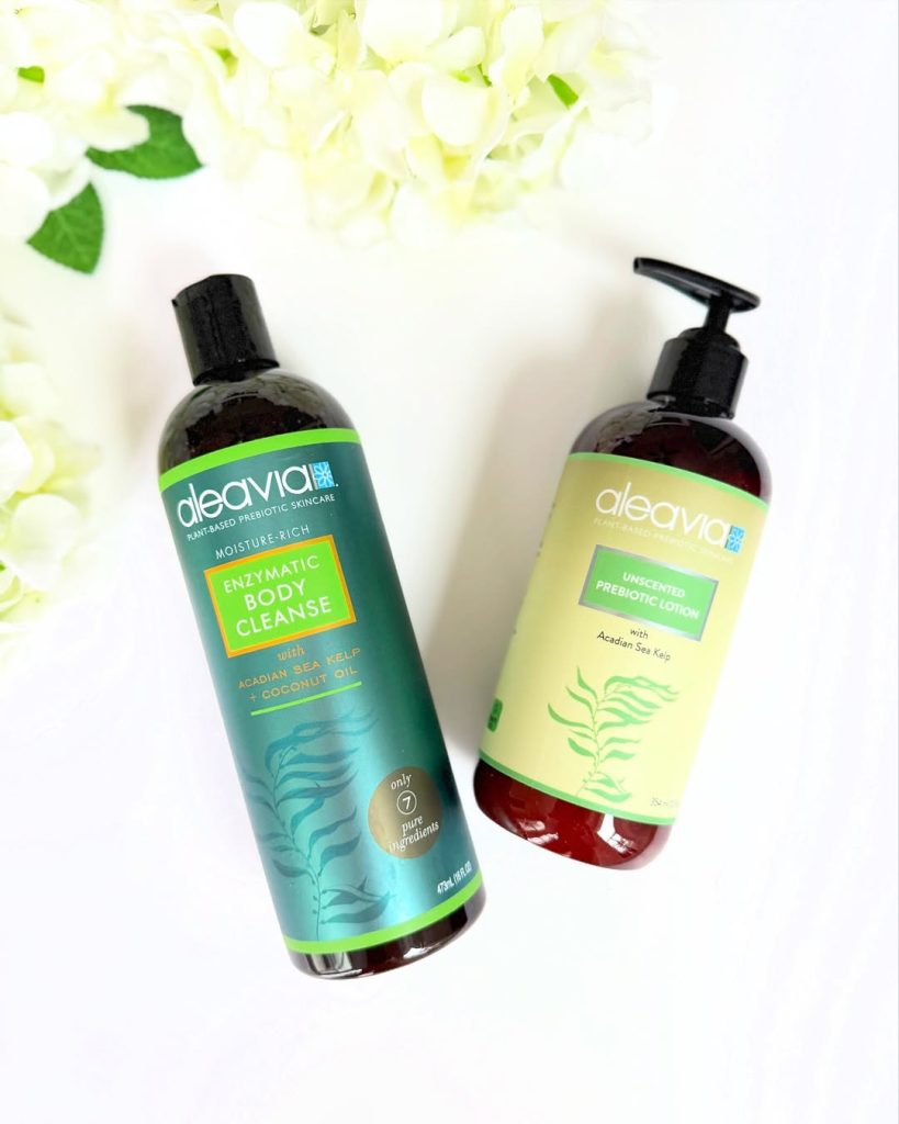 Aleavia Unscented Prebiotic Body Lotion and body wash