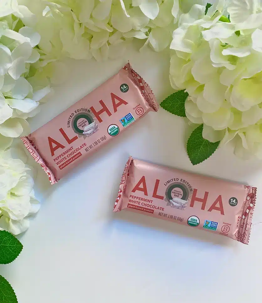 Aloha white chocolate, peppermint food bars review and promo code