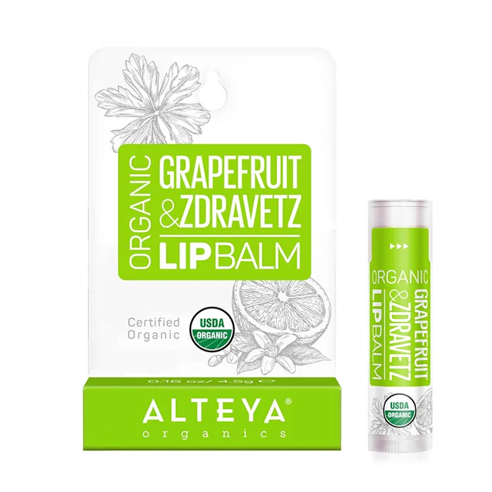Alteya’s Organic Grapefruit Zdravetz Lip Balm