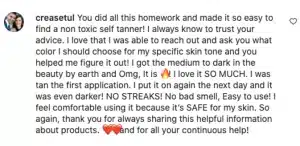 Beauty By Earth self tanner Review