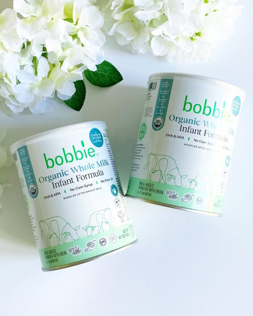 Bobbie USDA Certified Organic Infant Formula, heavy metal-free, pesticide-free