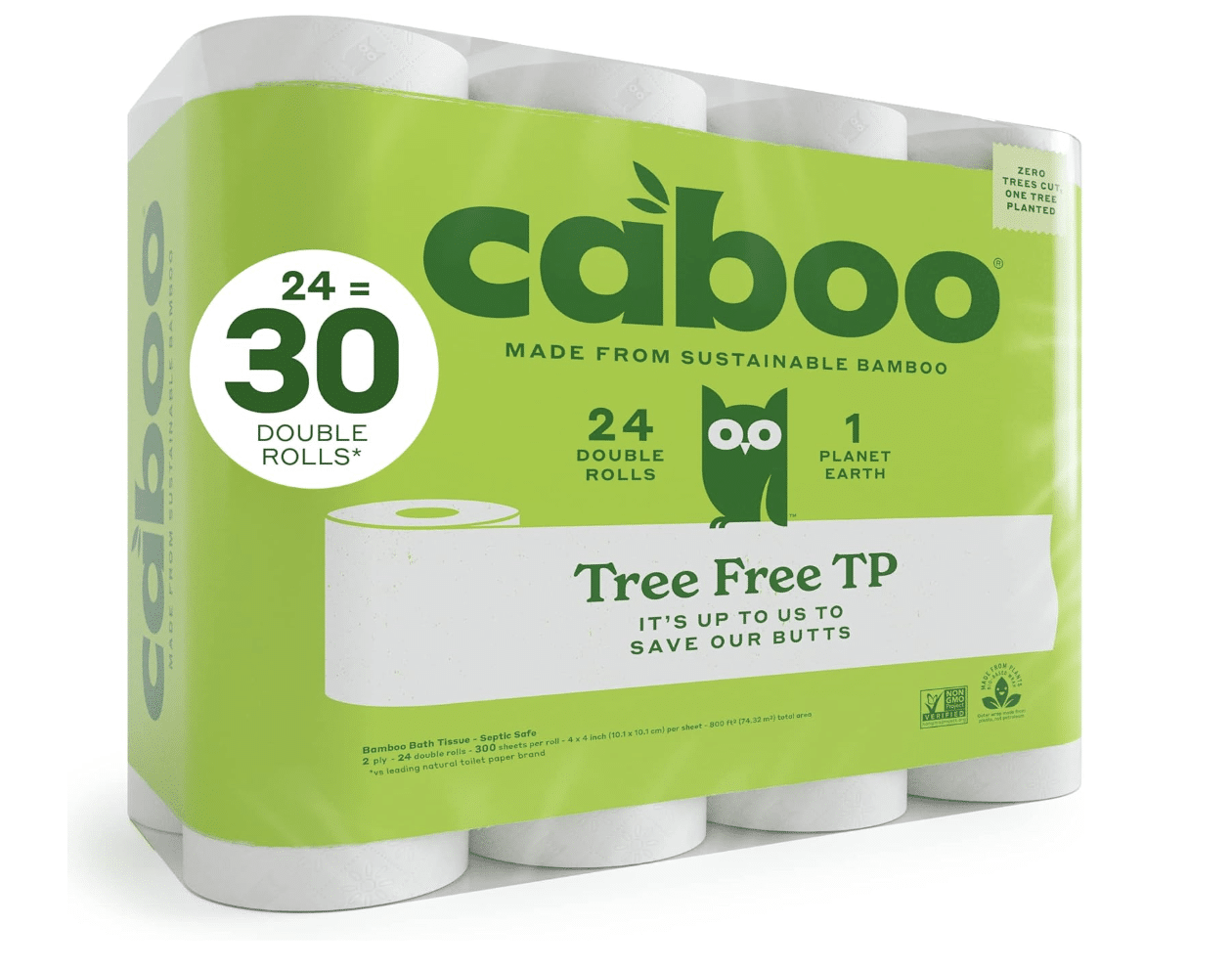 Caboo Tree Free Toilet Paper, Tree Free