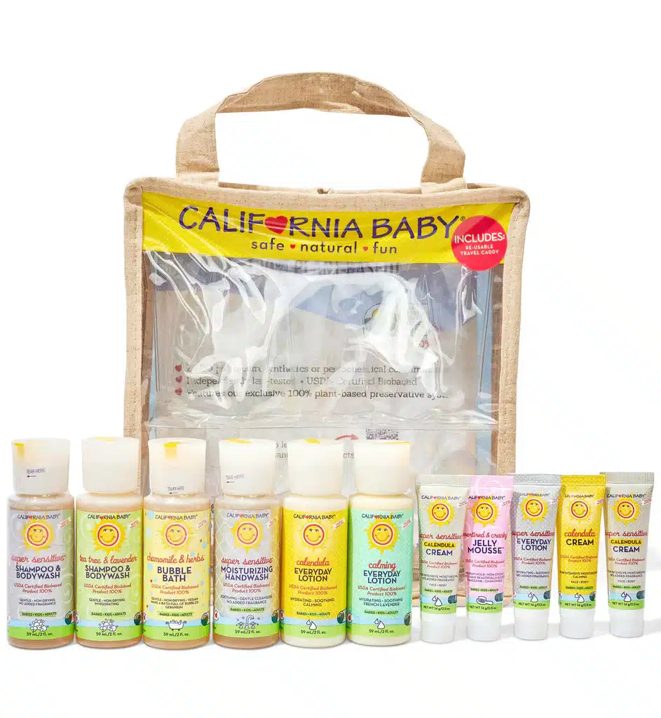 California Baby Organic baby skincare travel size