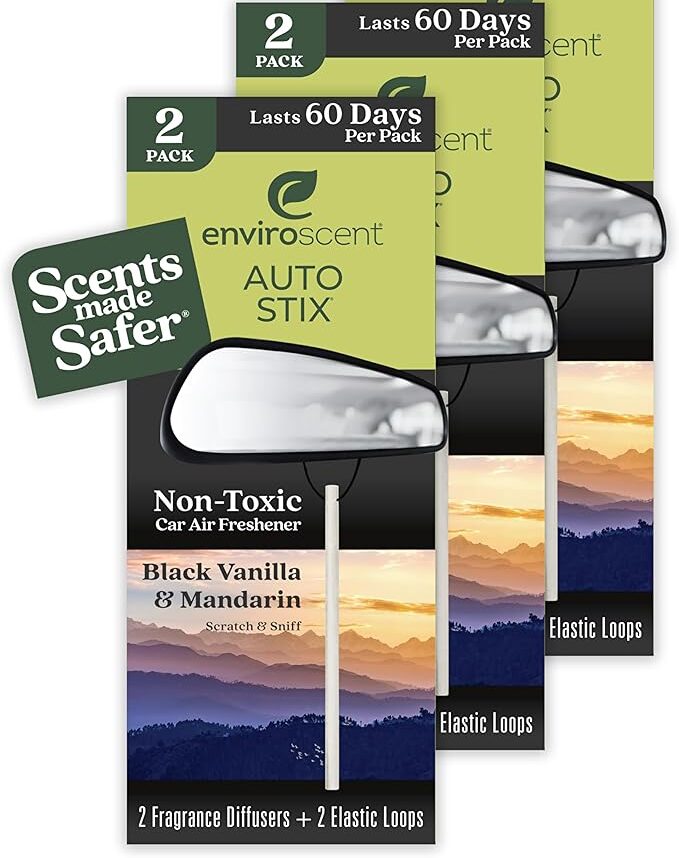 Enviroscent Organic Car Air Freshener, Non-Toxic Car Air Freshener