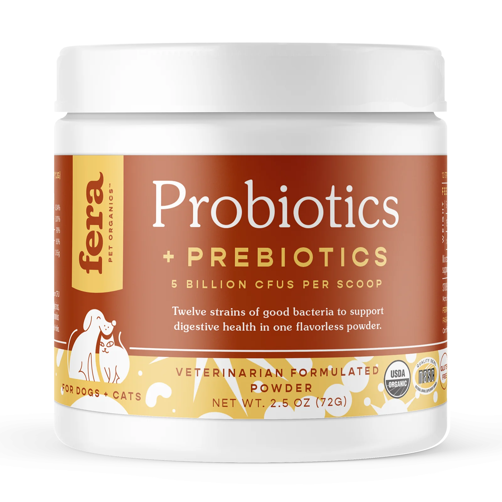 Fera Pets USDA Organic Probiotics with Prebiotics