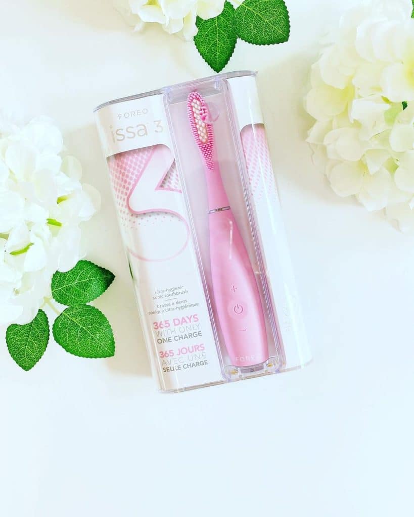 FOREO, organic silicone electric toothbrush, eco-friendly, organic toothbrush, pink