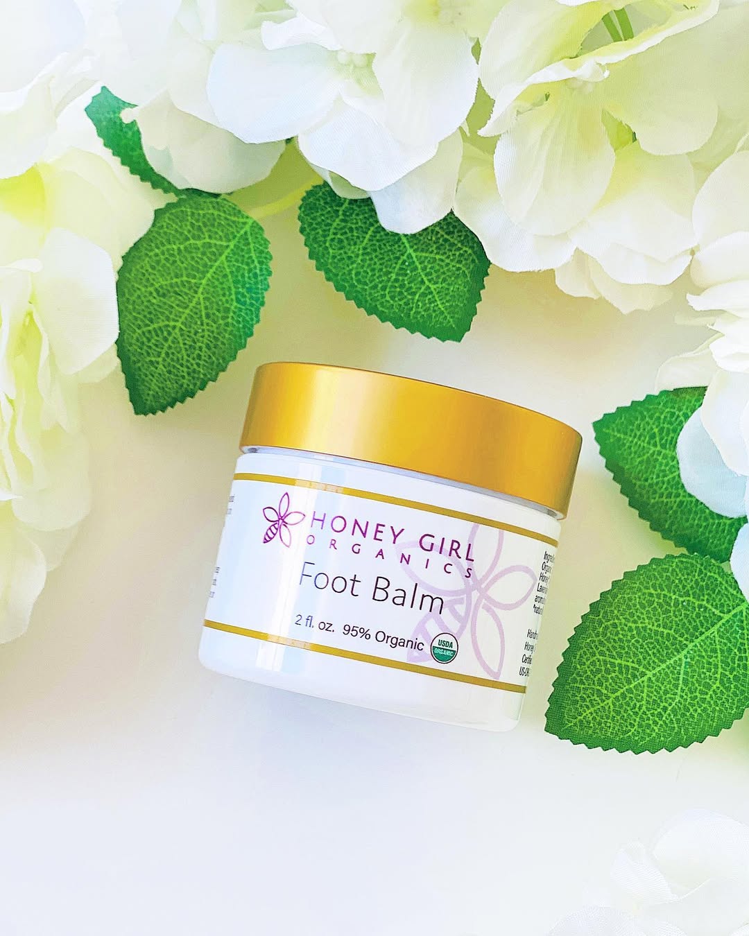 Honey Girl Organics Foot Balm, USDA Certified Organic foot balm