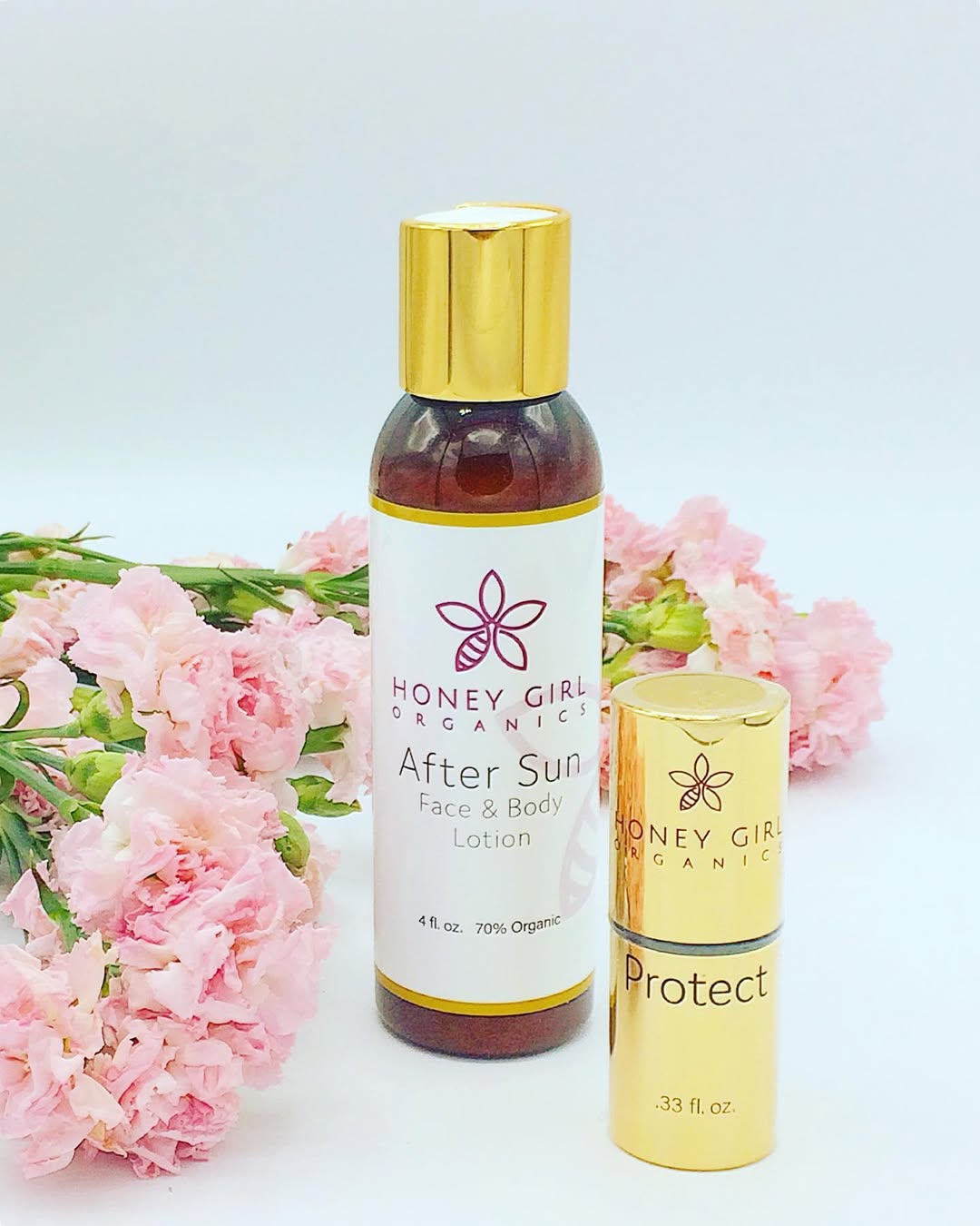 USDA Certified organic Honey Girl Organics organic after sun, organic sunscreen