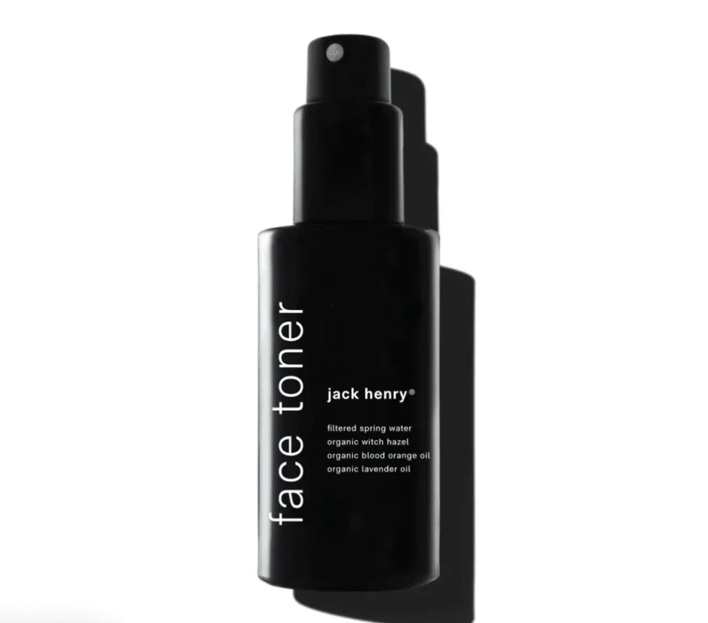 Jack Henry certified organic face toner for men, organic anti aging