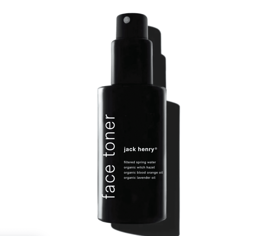 Jack Henry certified organic face toner for men, organic anti aging