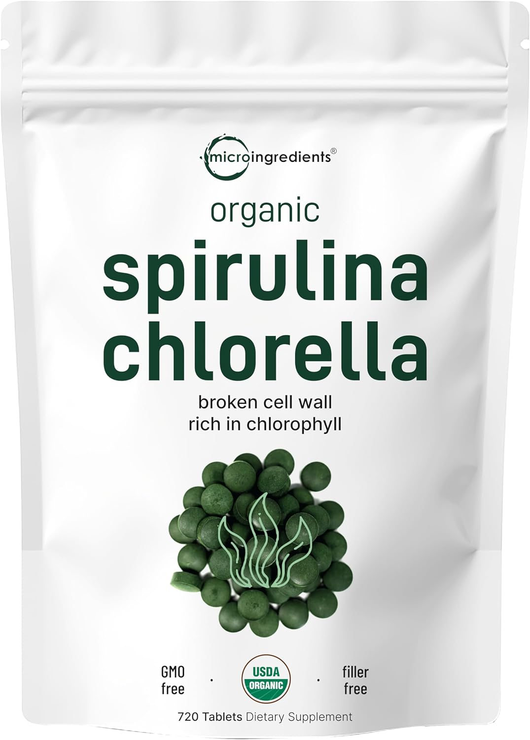 Microingredients Organic Chlorella Spirulina Tablets review