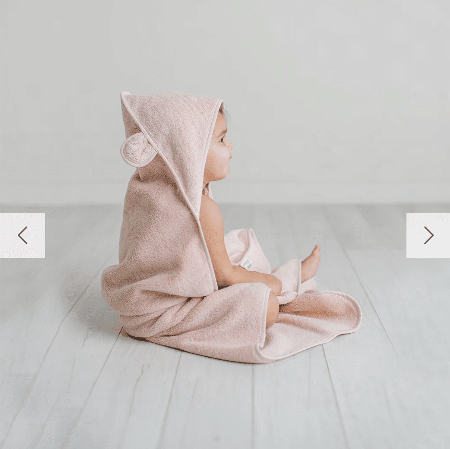Natemia Organic Cotton Hooded Towel - Misty Rose