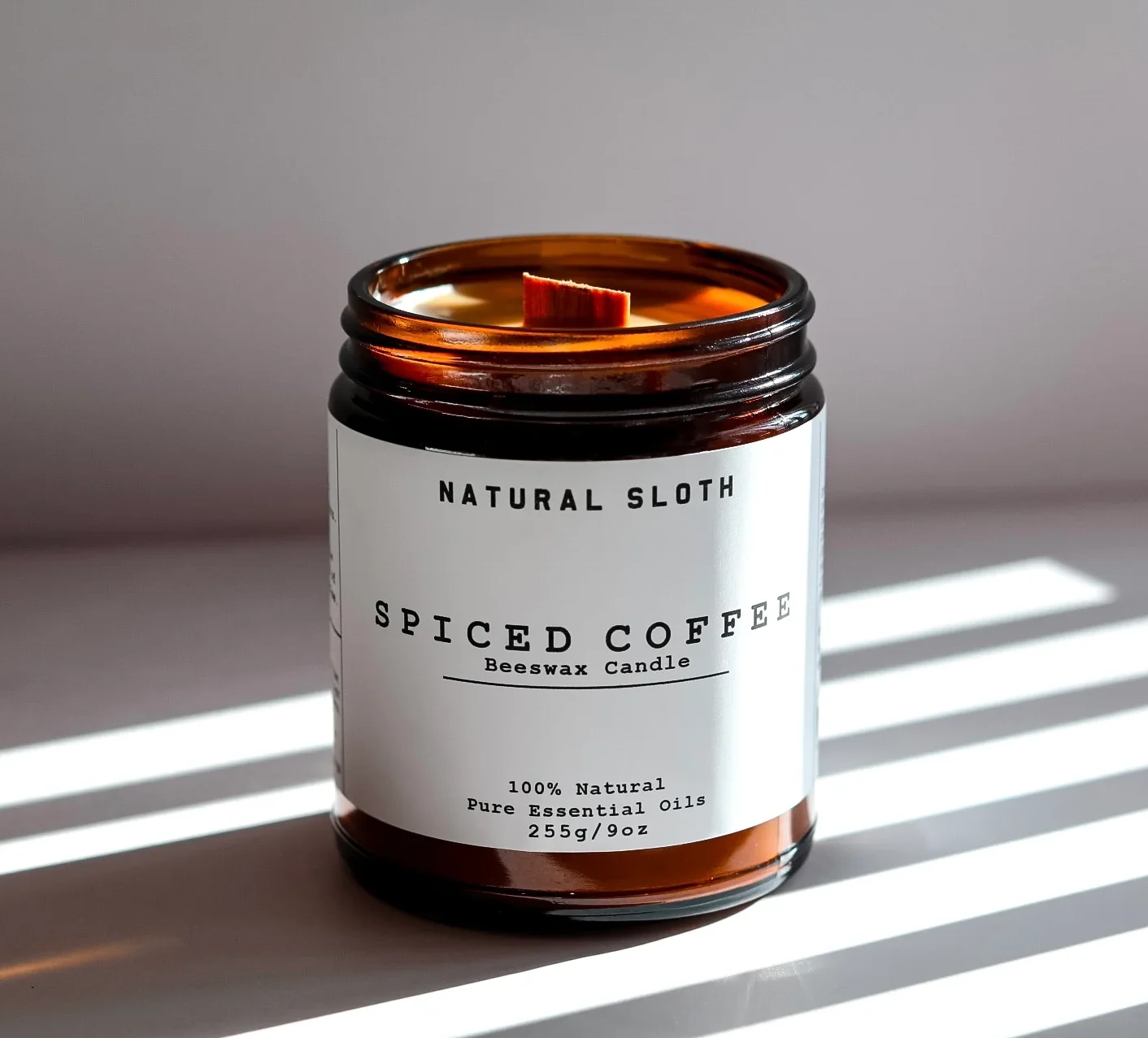 Natural Sloth Organic Spiced Coffee Beeswax Candles