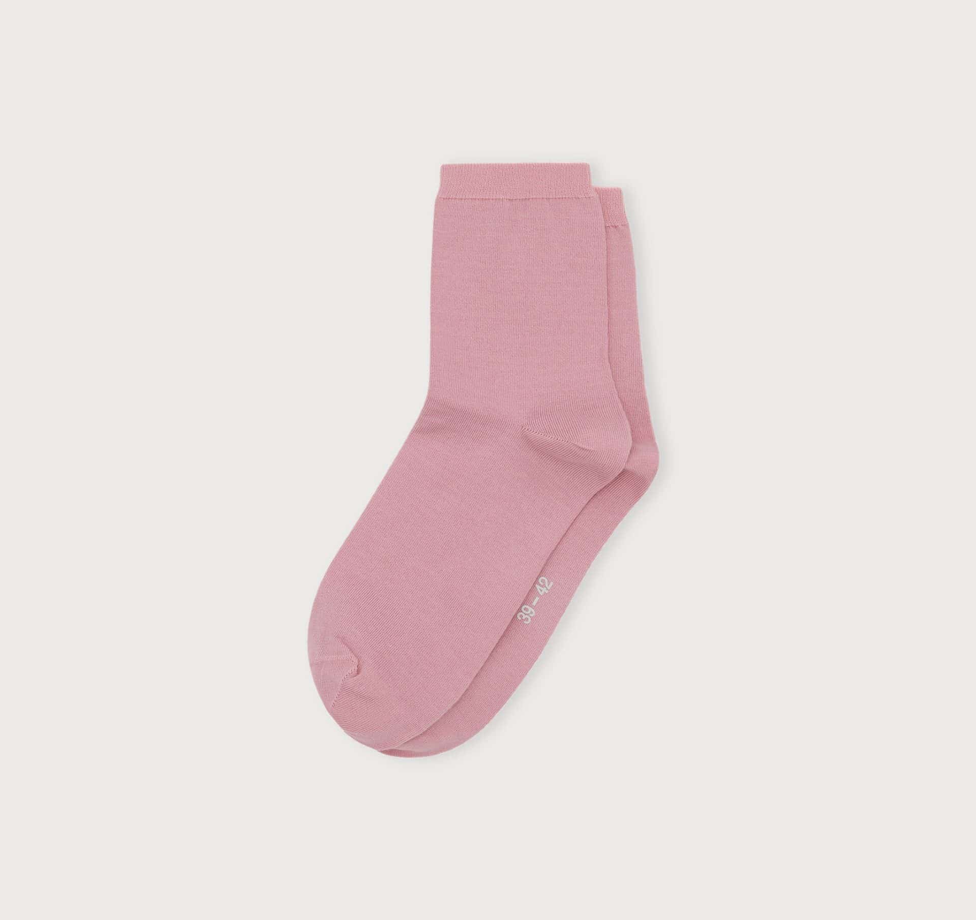 Organic Basics GOTS certified organic cotton women socks, eczema socks, pink socks