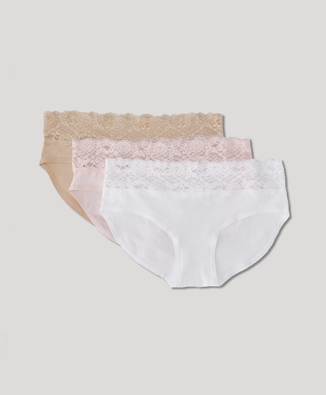 PACT GOTS Certified Organic Cotton Lace Waste Brief