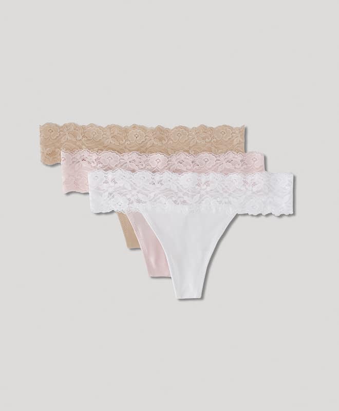 Pact Certified Organic Lace Waist Thong