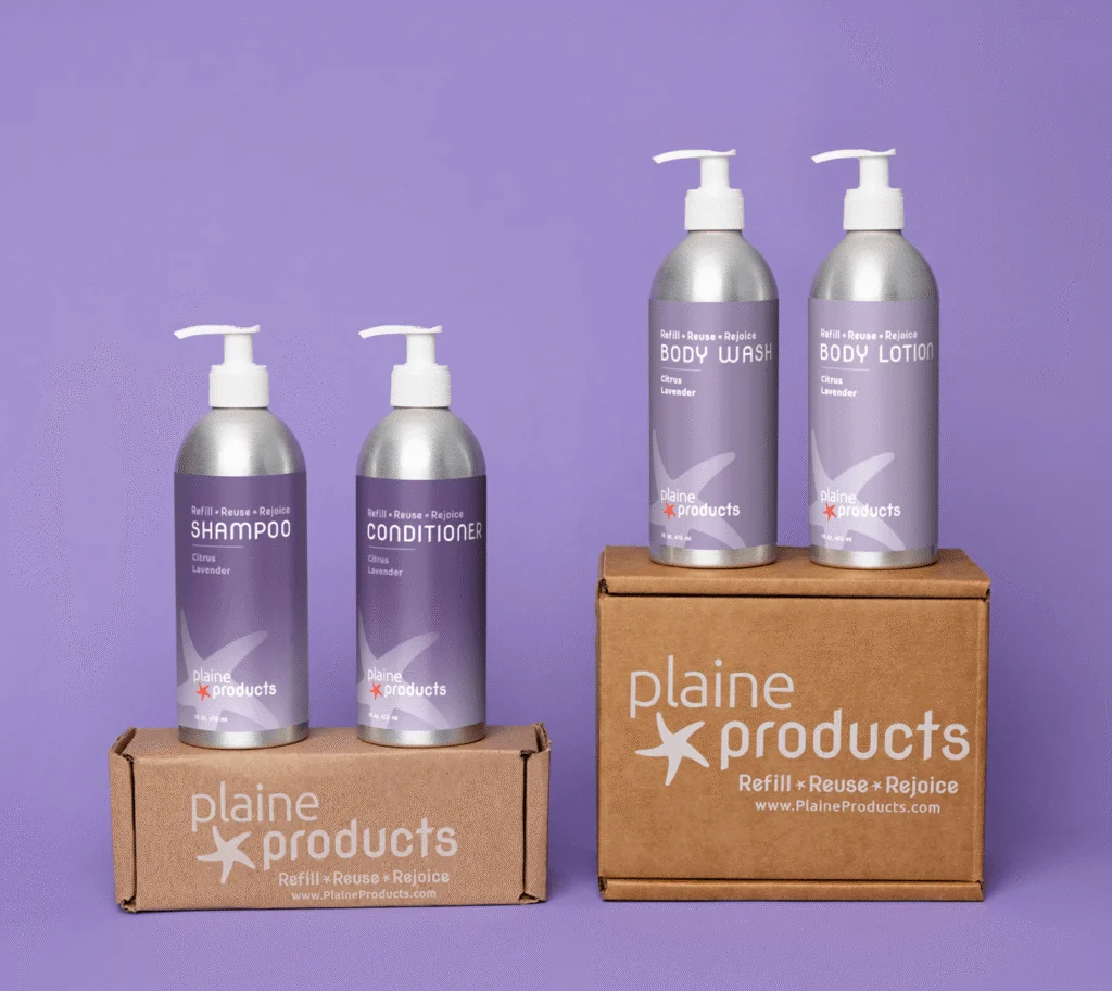 Plaine Products plastic-free, zero-waste organic skincare and organic hair care