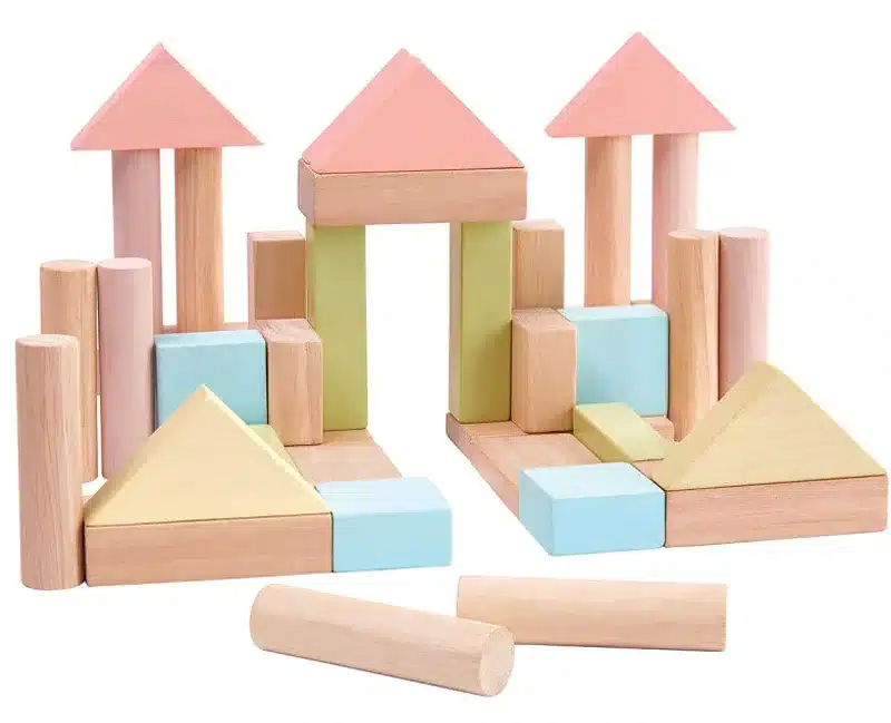 PlanToys Pastel Wooden Building Blocks review and promo code