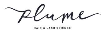 Plume logo, Plume organic lash serum review and promo code