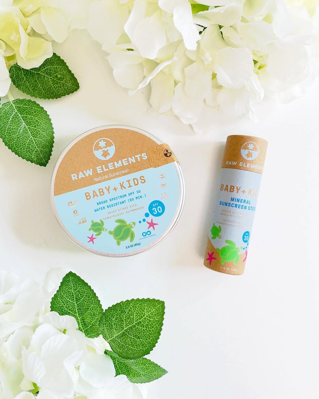 Raw Elements organic baby kids sunblock, organic sunscreen