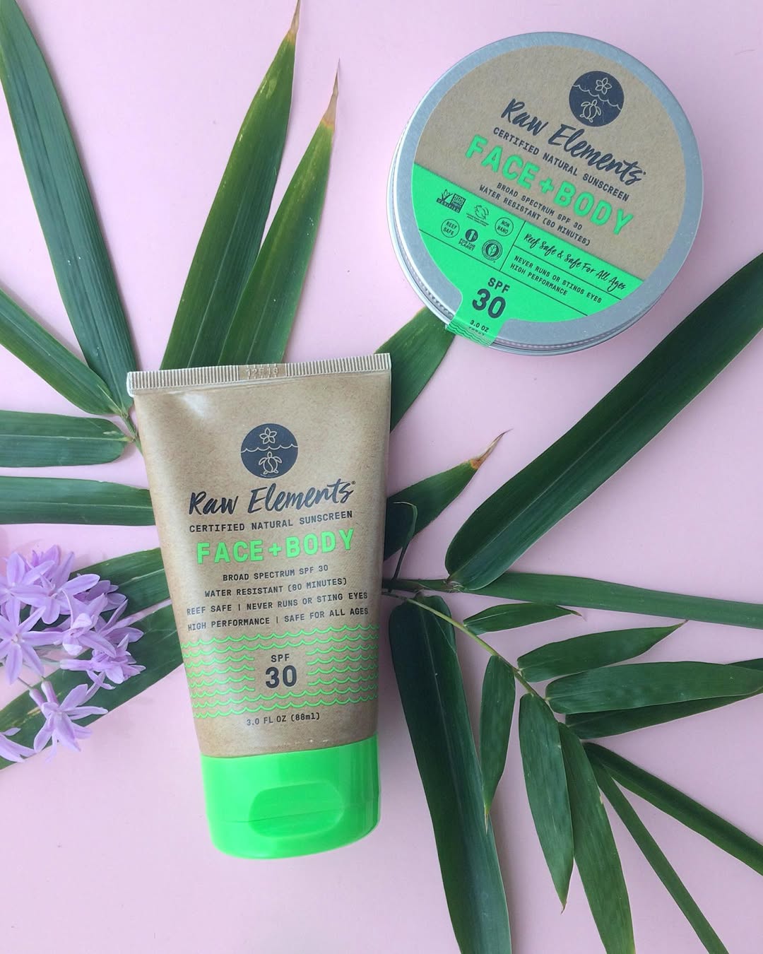 Raw Element organic sunscreen, plastic-free sunblock, organic, coral reef friendly, certified organic