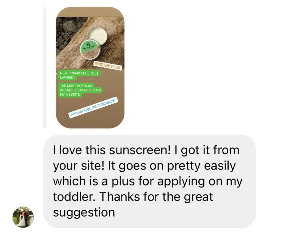 PrettyOrganicGirl review Raw Elements Certified Organic Sunscreen review