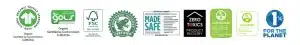 Naturepedic Organic Topper certifications seals