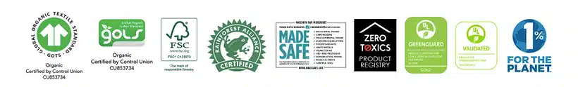 Naturepedic Organic Topper certifications seals
