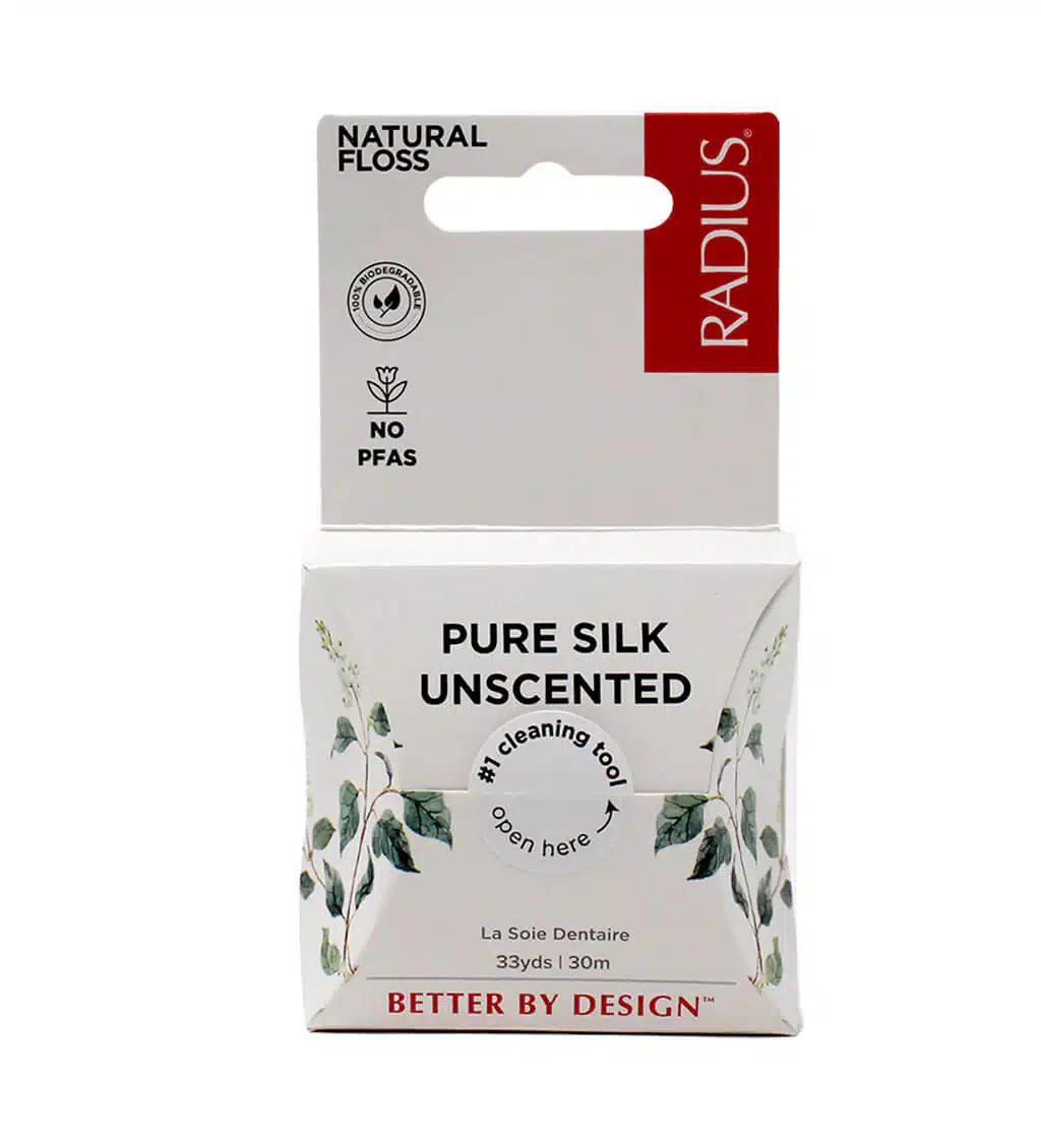 Radiu plastic-free, polyester fibers-free, 100% biodegradable, 100% toxin-free, silk floss, pure silk unscented floss