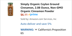 Simply Organic Ceylon Ground Cinnamon
