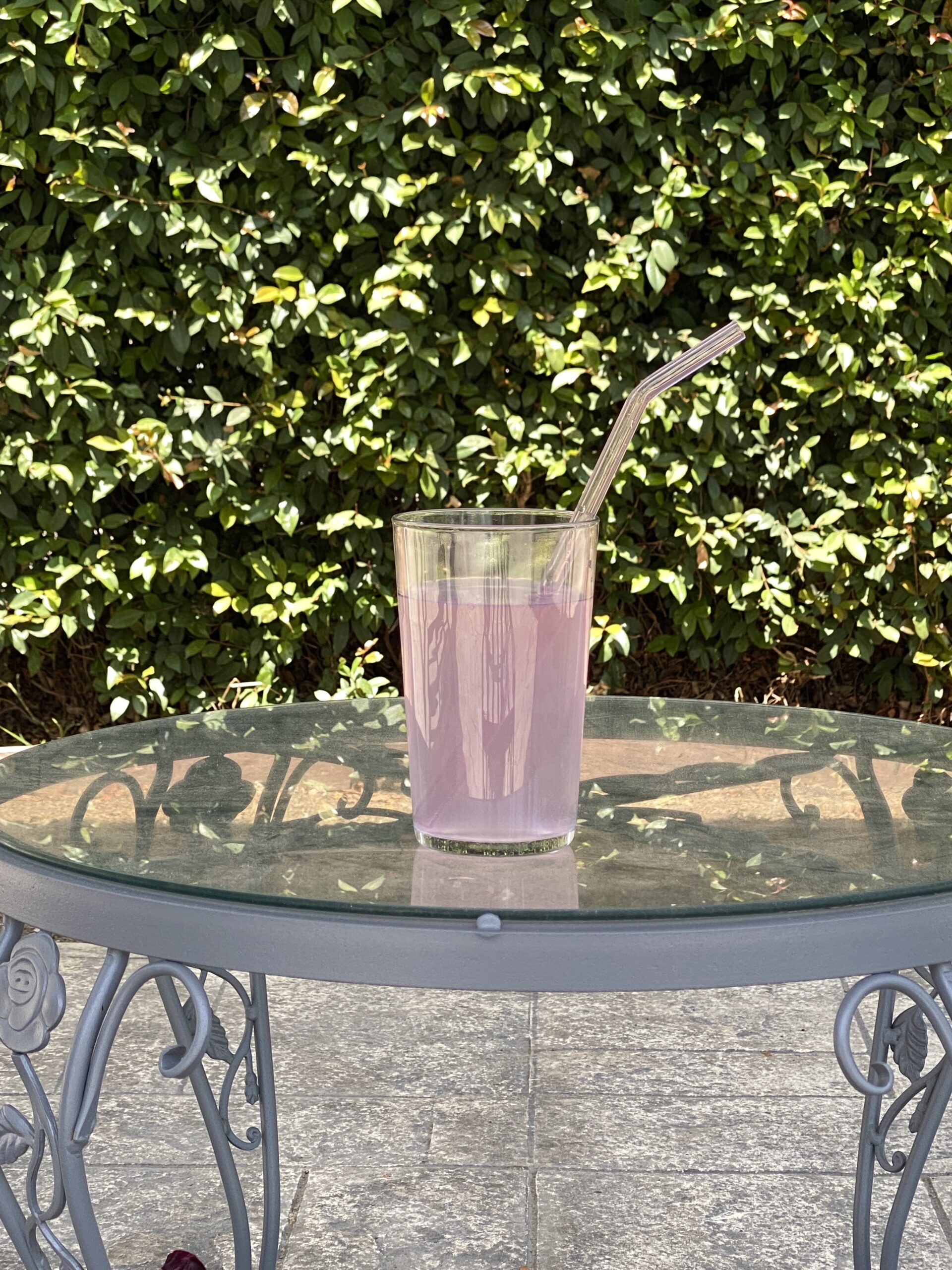 Simply Straws pink organic glass straw