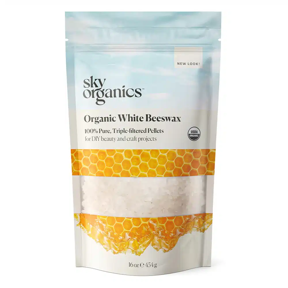 Sky Organics Organic White Beeswax, USDA Certified organic candles, non-toxic, safe, eco-friendly