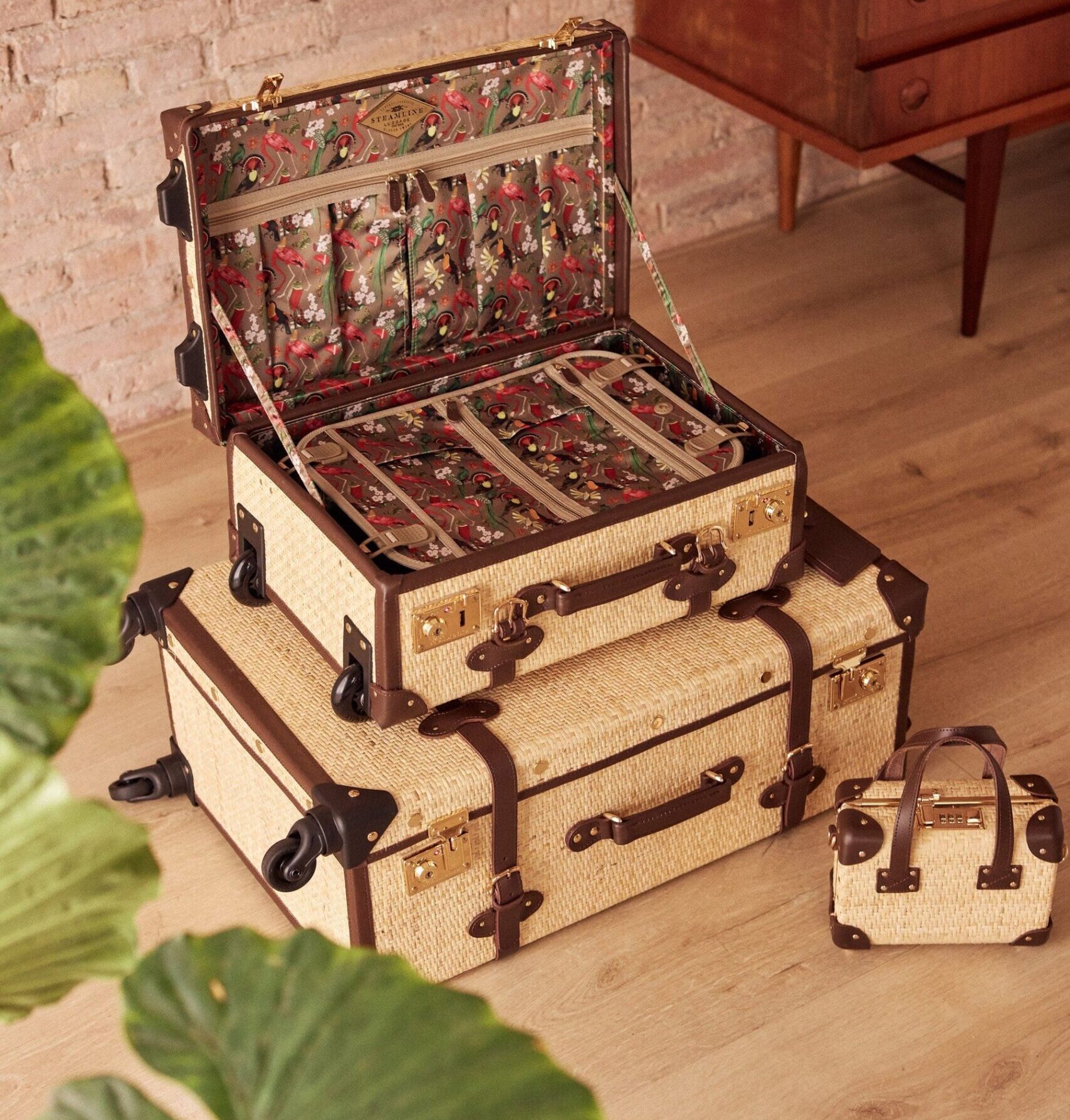 SteamLine Organic Rattan Luggage