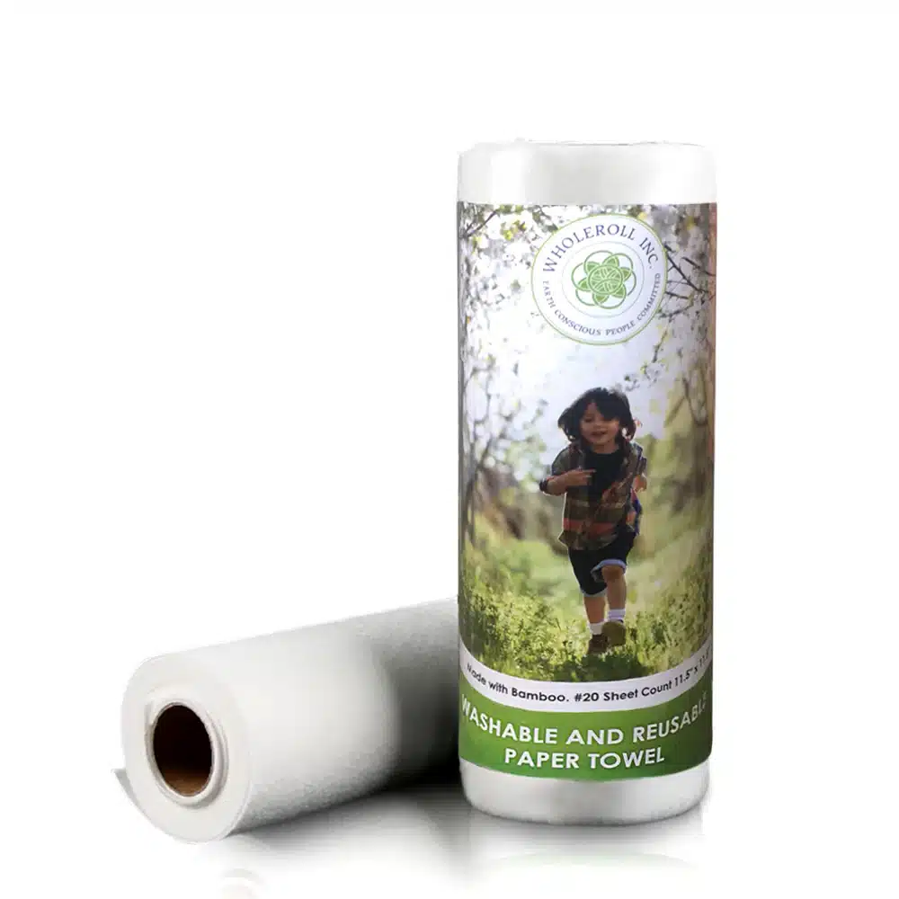 Organic unbleached bamboo paper, TCF, plastic-free, organic bamboo tissues , WHOLEROLL organic tissue, paper towel, floor tissue