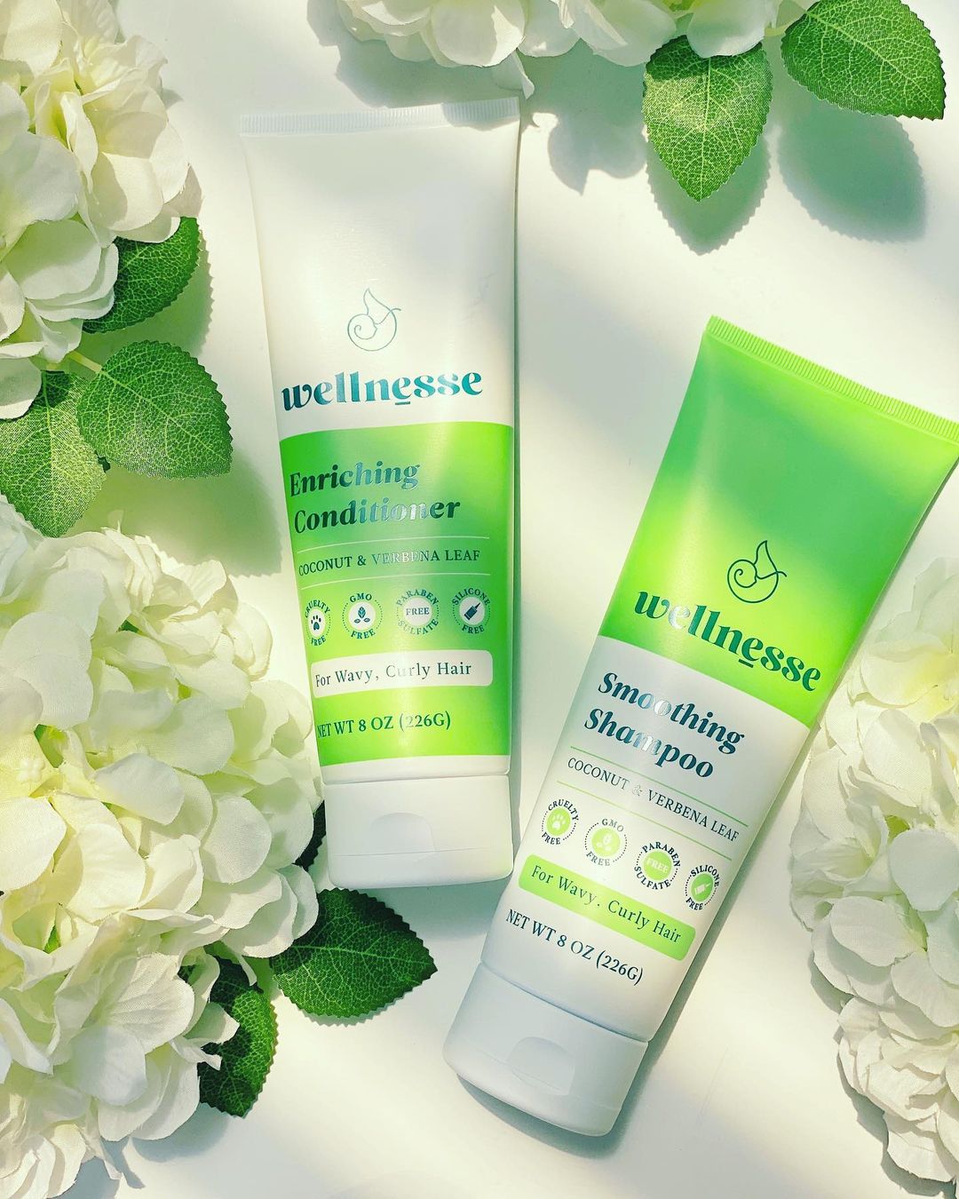 Wellnesse hair care, organic shampoo and conditioner for curly hair