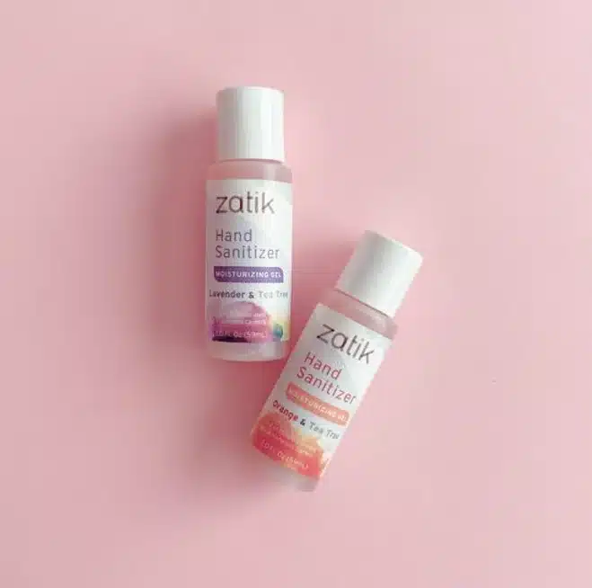 Zatik organic hand sanitizer and refill