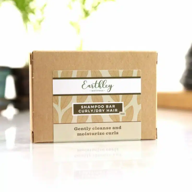 earthley Organic shampoo bar for curly, dry hair