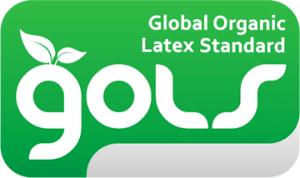 GOLS logo, certified organic latex mattress