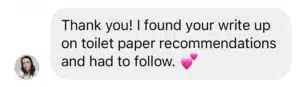 review toilet paper