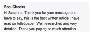 review toilet paper