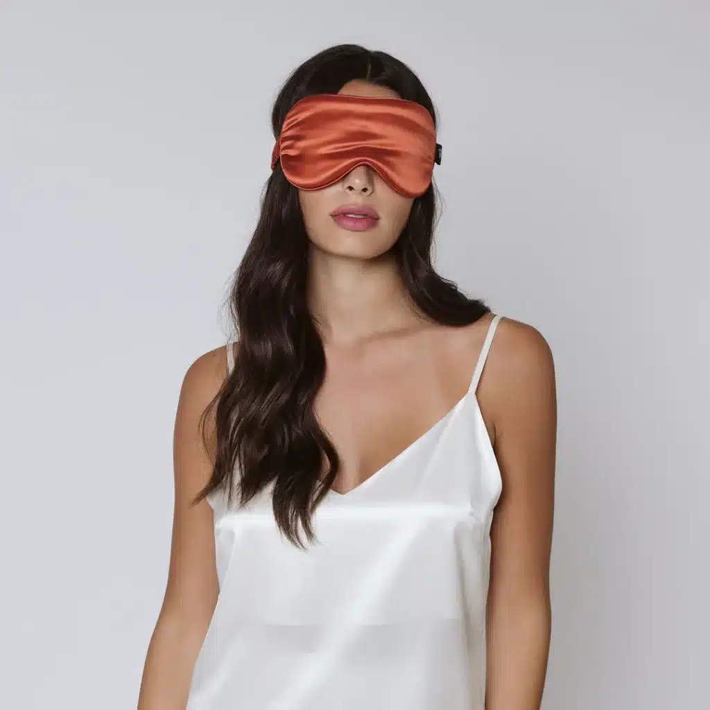 Clementine GOTS Certified Organic Silk eye mask dusk