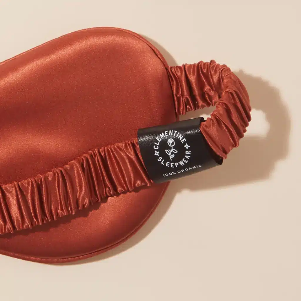 Clementine GOTS Organic Silk eye mask dusk