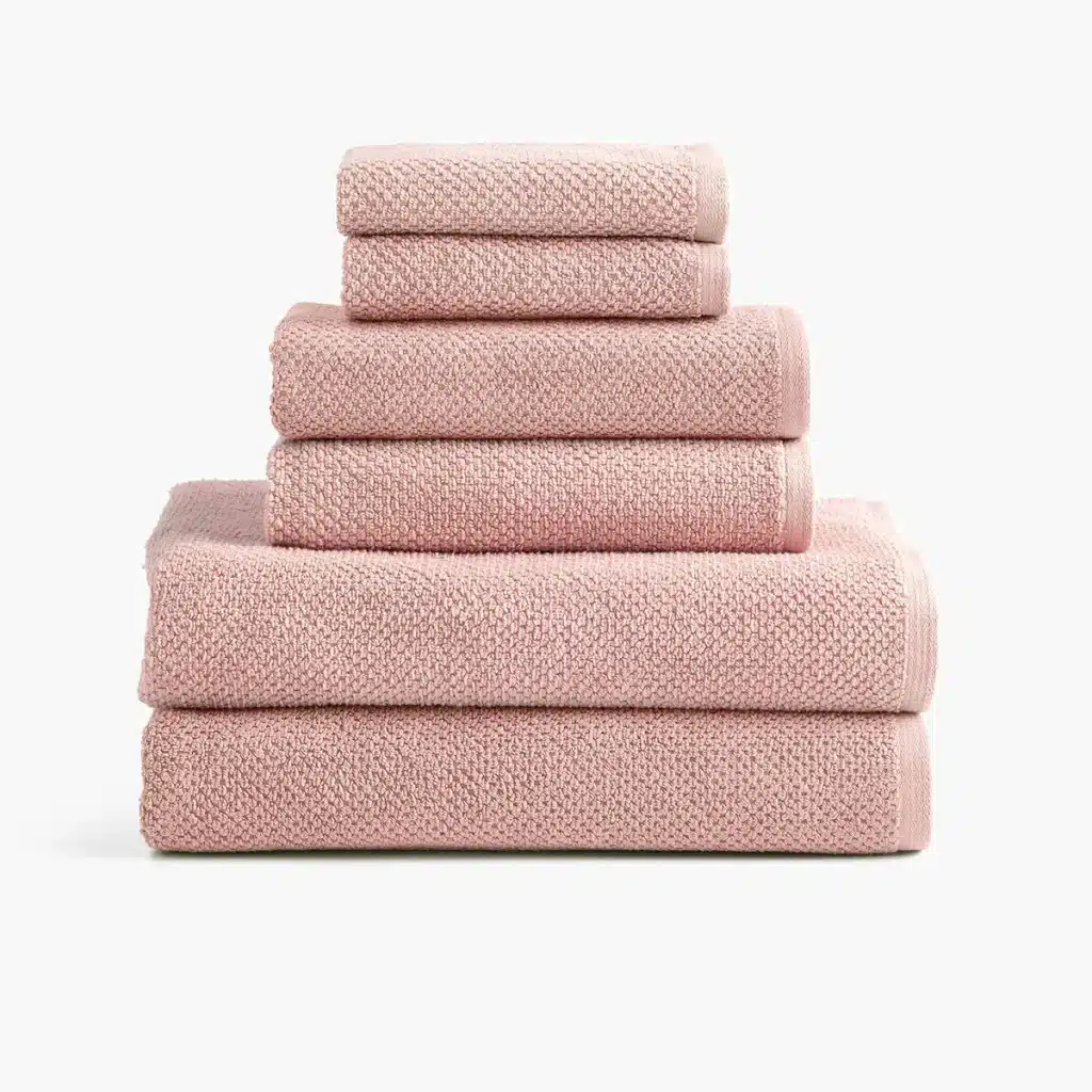 Under the Canopy Textured Organic Cotton Pink Towel review