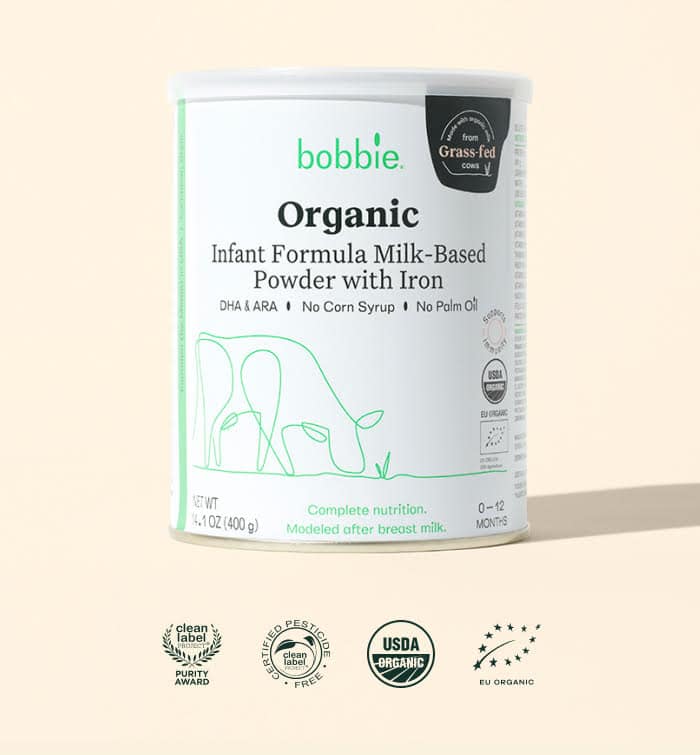 Bobbie the best organic baby formula without heavy metals