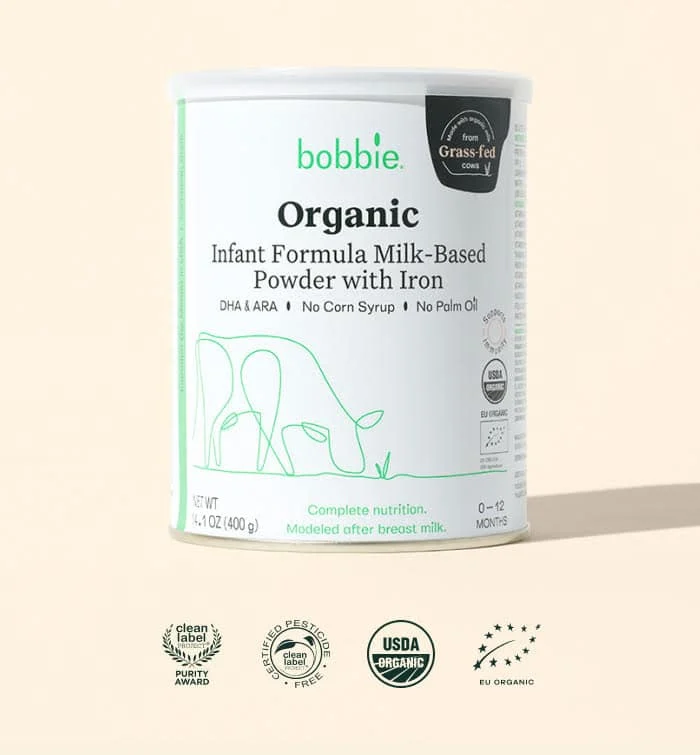 Bobbie the best organic baby formula without heavy metals