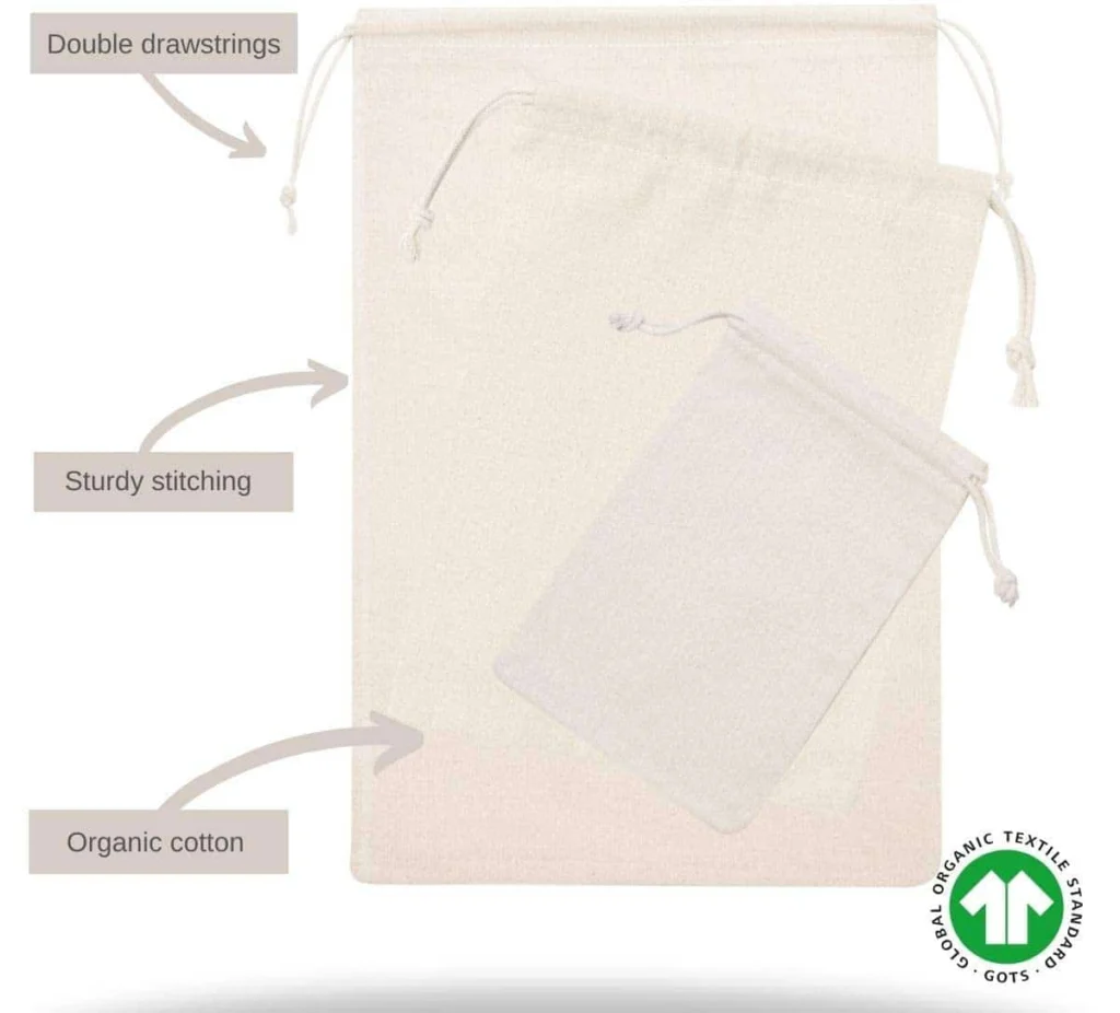 organic bags to organize packing luggage