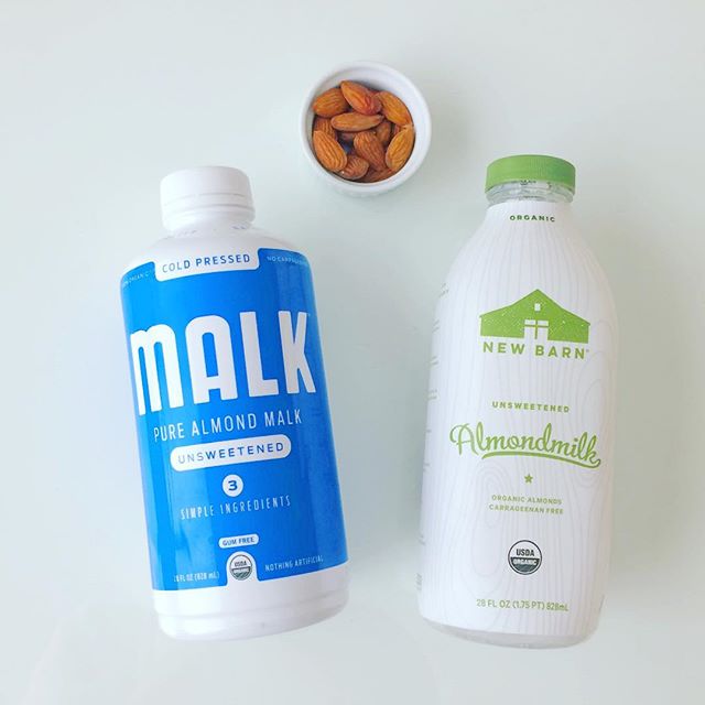 Organic almond milk, sugar-free, preservative free, certified organic almond milk