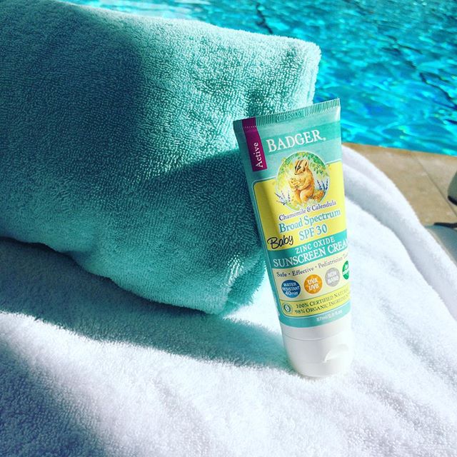 Badger sunscreen, pool organic sunblock