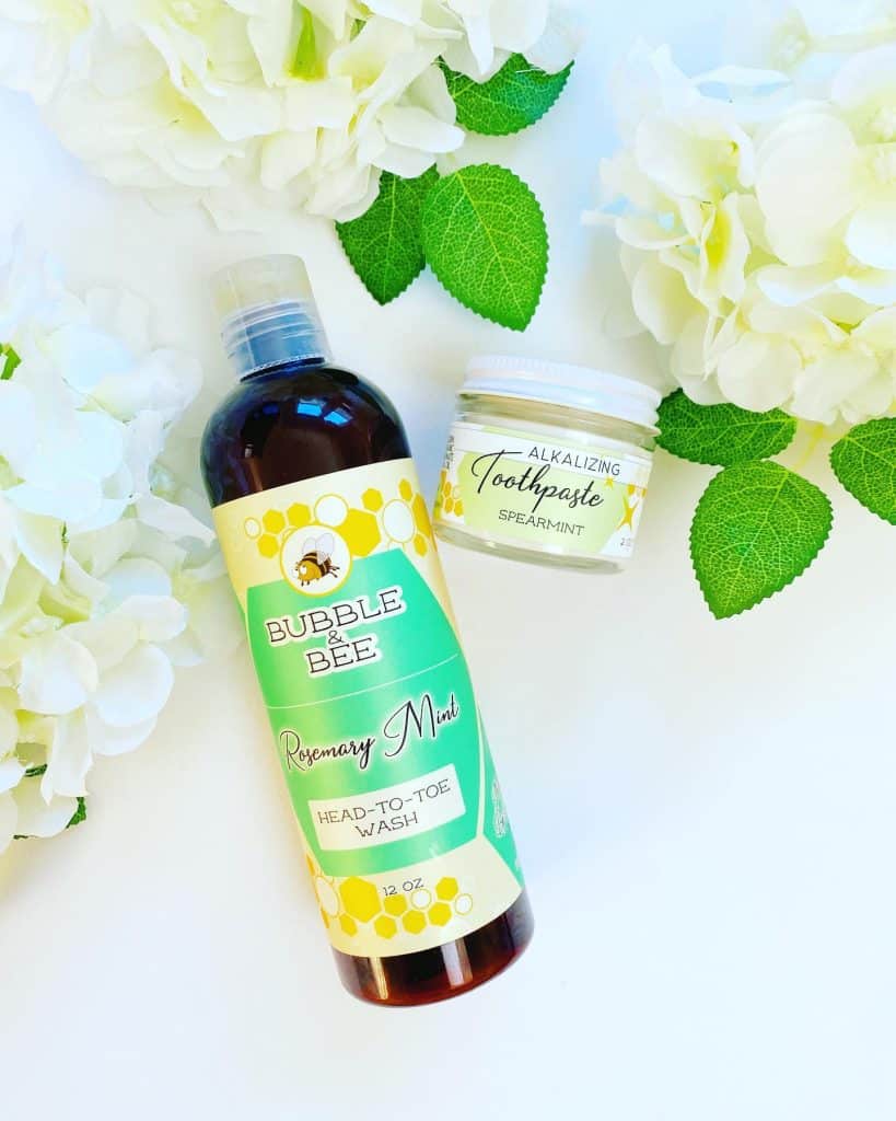 Bubble & Bee certified Organic Toothpaste fluoride free, hydroxyapatite-free